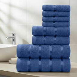 Rackhams Boston 8 PCS Towel Bale Set - Royal Blue - Blue