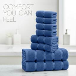 Rackhams Boston 8 PCS Towel Bale Set - Royal Blue - Blue - thumbnail 6