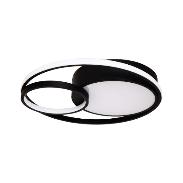 Rackhams Adara Matt Black LED Flush Ceiling Light - image 1