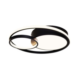 Rackhams Adara Matt Black LED Flush Ceiling Light - thumbnail 4