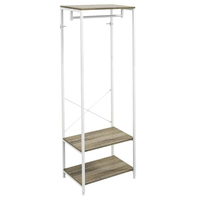 Rackhams Hallway Coat Rack and Shoe Bench Tree - Grey - image 1