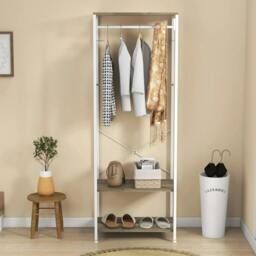 Rackhams Hallway Coat Rack and Shoe Bench Tree - Grey - thumbnail 6