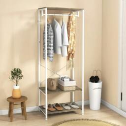 Rackhams Hallway Coat Rack and Shoe Bench Tree - Grey - thumbnail 2