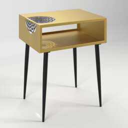 Rackhams Set of 2 Galaxy Metal Bedside Tables with Undershelf - Copper - thumbnail 4