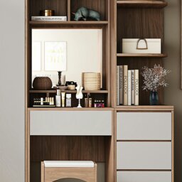 Rackhams Nascimento Corner Wardrobe, Tall Wardrobe, L Shape Wardrobe With Dressing Table - 230cm + 130cm - thumbnail 5