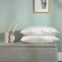 Rackhams Goose Feather & Down Pillows - Medium - Standard - Pair - thumbnail 2