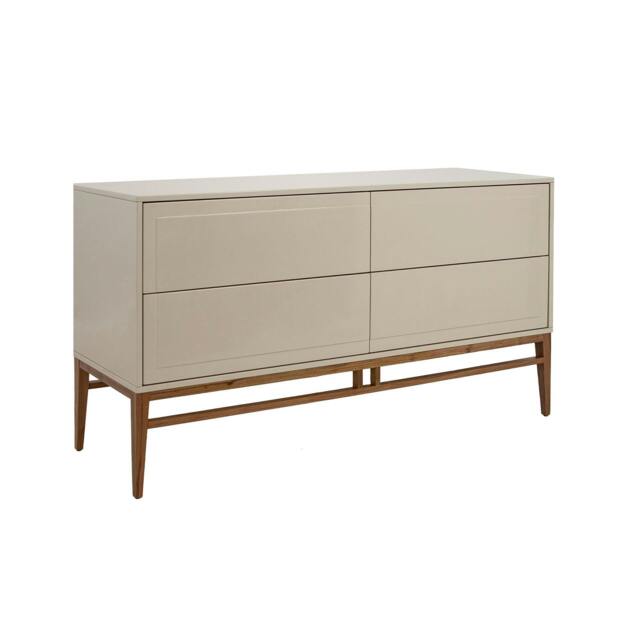 Rackhams Beige and Walnut Wood Sideboard 3074 - image 1