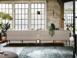 Rackhams Beige and Walnut Wood Sideboard 3074 - thumbnail 3