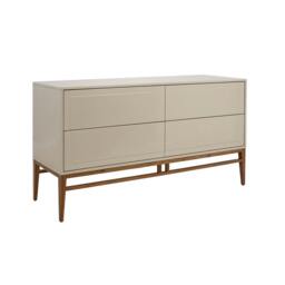 Rackhams Beige and Walnut Wood Sideboard 3074
