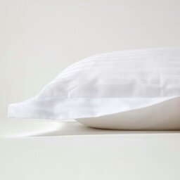 Rackhams Silky 330 TC Egyptian Cotton Satin Stripe Oxford Pillowcase, King Size - Sage Green - thumbnail 3