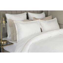 Rackhams Savoy Embroidered Detail Flat Sheet - Oyster - Oyster - Single - thumbnail 6