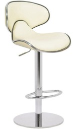 Rackhams Deluxe Carcaso Faux Leather Bar Stool, Adjustable Swivel, Weighted Base - thumbnail 1