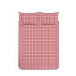 Rackhams Bamford Gingham Check Reversible Duvet Cover Set Red - Super King - Red - thumbnail 5
