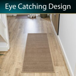 Rackhams Antarra Machine Washable Entrance Runner Doormat, 50x150cm - Beige - thumbnail 4