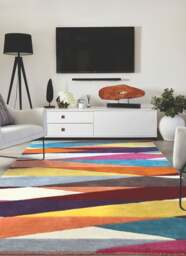 Rackhams Shard Wool Rug – Geometric Design - 80X150 cm - thumbnail 4