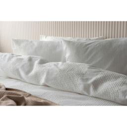 Rackhams Waffle Stripe Cushion Cover - Vanilla - One Size - Vanilla - 100% Cotton - thumbnail 3