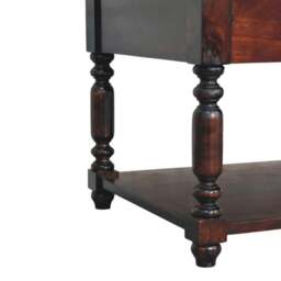 Rackhams Solid Wood Turned Legs Cherry Console Table - thumbnail 4