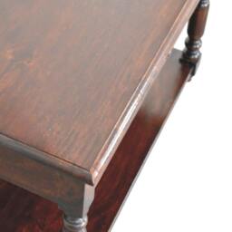 Rackhams Solid Wood Turned Legs Cherry Console Table - thumbnail 5