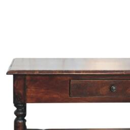 Rackhams Solid Wood Turned Legs Cherry Console Table - thumbnail 3