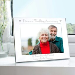 Rackhams Personalised Diamond Anniversary 5x7 Landscape Photo Frame - thumbnail 1