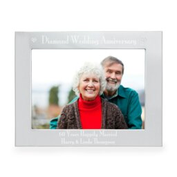 Rackhams Personalised Diamond Anniversary 5x7 Landscape Photo Frame - thumbnail 2