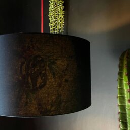 "Rackhams Twilight Deadly Night Shade Silhouette Lampshade in Deep Space Navy - Table / Floor Lamp - 70cm diameter x 25cm Height (27"" x 10"")" - thumbnail 2
