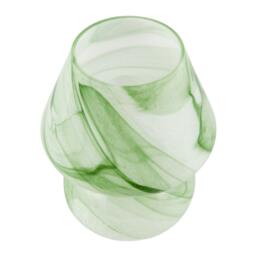 Rackhams Modern Mini Mushroom Glass Table Lamp with Green Marble Effect Pattern - thumbnail 4