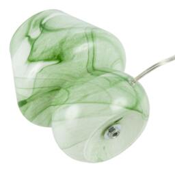 Rackhams Modern Mini Mushroom Glass Table Lamp with Green Marble Effect Pattern - thumbnail 5
