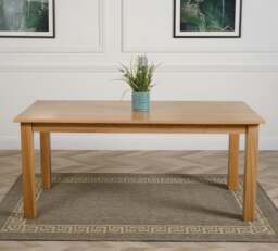 Rackhams Oslo 180 x 90cm Large Oak Dining Set with Princeton Oak Chairs - 1 - Natural Oak - 8 chairs - thumbnail 6