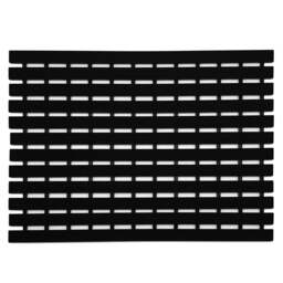 Rackhams Non-Slip PVC Duckboard Shower Mat - 61cm x 43cm - Black - thumbnail 1