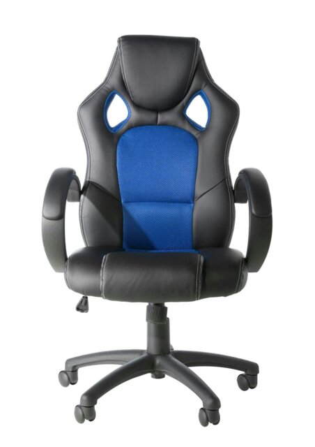 Rackhams Daytona office chair with wheels in blue / black - Blue - image 1