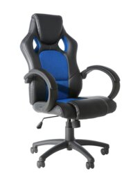 Rackhams Daytona office chair with wheels in blue / black - Blue - thumbnail 2