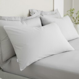 Rackhams 200 Thread Count Cotton Percale Standard Pillowcase Pair - Grey - 50x75cm (x2) - thumbnail 1