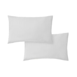 Rackhams 200 Thread Count Cotton Percale Standard Pillowcase Pair - Grey - 50x75cm (x2) - thumbnail 5