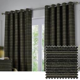 Rackhams Ultimate Faux Suede Eyelets Blackout Curtains - Charcoal - 168cm x 137cm - Charcoal - 100% Polyester - thumbnail 1