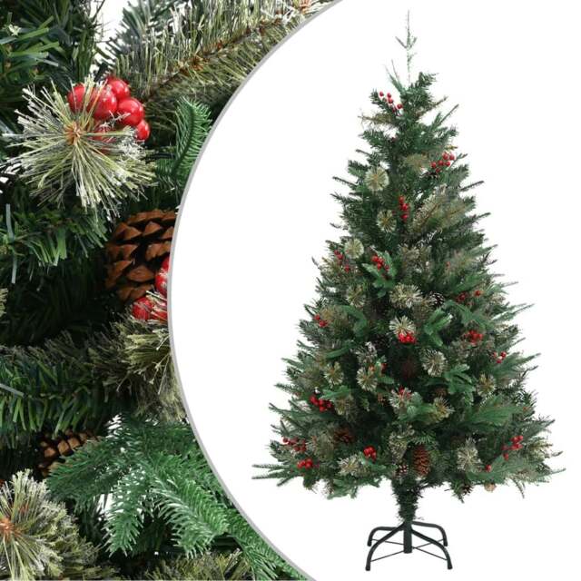 Rackhams Christmas Tree with Pine Cones Green 150 cm PVC&PE