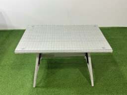 Rackhams Garden Outdoor Rattan Furniture Set Rattan Corner Sofa Oblong Dining Table Set with 2 Small Footstools Light Grey Mixed 8 Seater - thumbnail 5