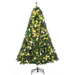Rackhams 6FT Pre-Lit Artificial Christmas Tree Holiday Décor Ornament Stand - thumbnail 3