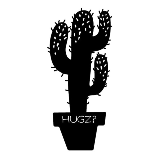 Rackhams Modern Metal Wall Art Hugz Home Ornament Decorative Minimalist Design Hanging Wall Sculpture, Black - Metal - Black - image 1