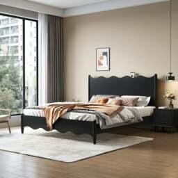 Rackhams Agatha Queen Size / King Size / Super King Size Storage Bed, Black - King Size - With Storage(Side Drawers) - thumbnail 2