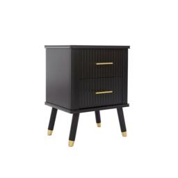 Rackhams Cozzano 2 Drawer  Bedside Table - Grey - thumbnail 4