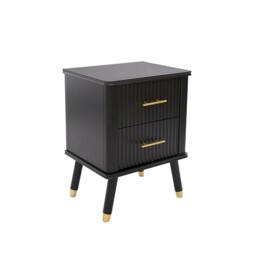 Rackhams Cozzano 2 Drawer  Bedside Table - Grey - thumbnail 3