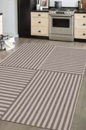 Rackhams County Multistripe Beige Rug – Indoor & Outdoor - 67X200 cm - thumbnail 6