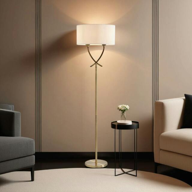 Rackhams Justina Antique Brass Floor Lamp - image 1
