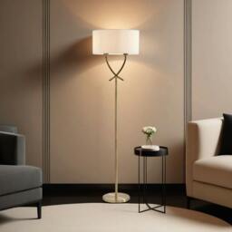Rackhams Justina Antique Brass Floor Lamp - thumbnail 1
