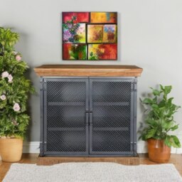Rackhams Dunphy Industrial 2 Door Sideboard - Wood - 1 - thumbnail 1