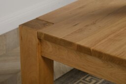 Rackhams Kuba Chunky Solid Oak Dining Table - 150cm - Brown - Matte Laquer - 1 - thumbnail 5