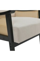 Rackhams Mid Century Rattan ArmChair - Beige - thumbnail 5