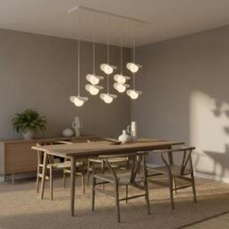 Rackhams RITUAL Pendant lamp 9 x G9 White with White Shade - thumbnail 4