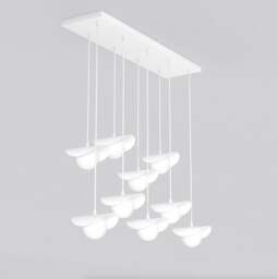 Rackhams RITUAL Pendant lamp 9 x G9 White with White Shade - thumbnail 3
